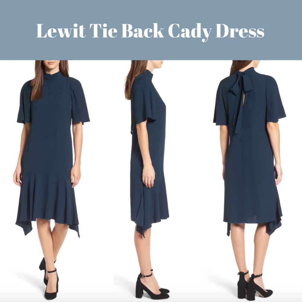 NWT‎ Lewit Tie Back Cady Dress Green Scarab SZ 8